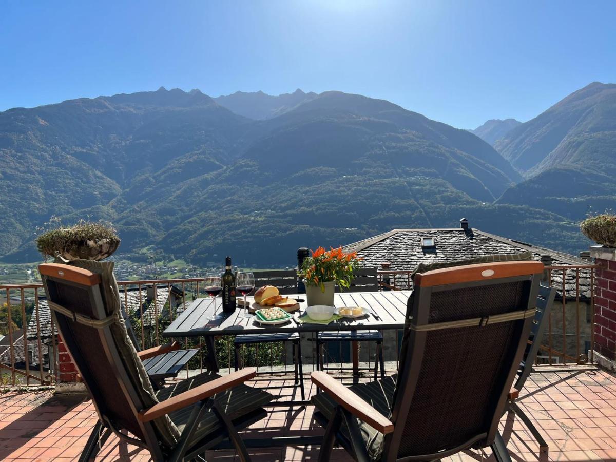 Panoramic Apartment Italian Alps Valtellina Near Sondrio, Tirano Poggiridenti Exterior foto