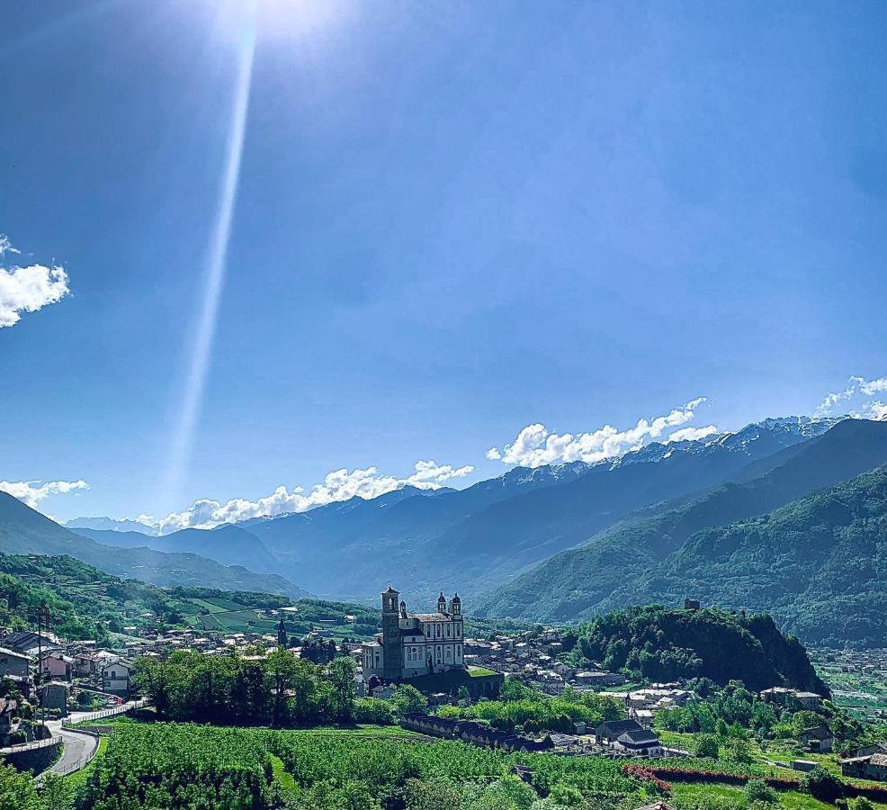 Panoramic Apartment Italian Alps Valtellina Near Sondrio, Tirano Poggiridenti Exterior foto