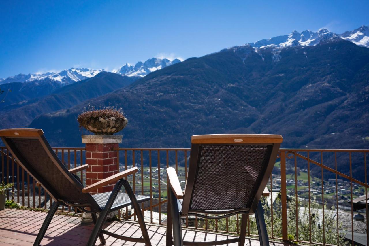 Panoramic Apartment Italian Alps Valtellina Near Sondrio, Tirano Poggiridenti Exterior foto